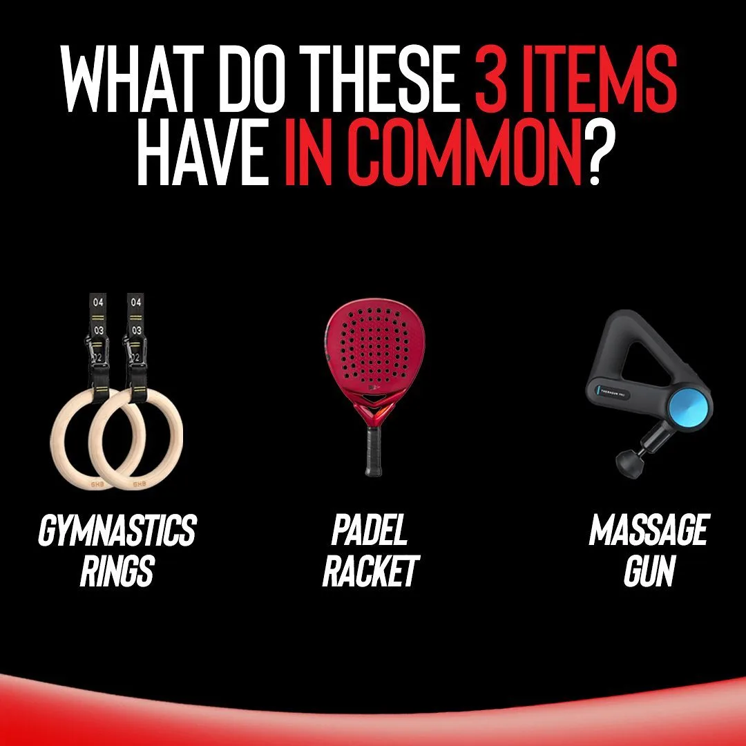 Train, Play, Recover, a ring, a racket, a massage gun, Ramadan 2024 — slide 1